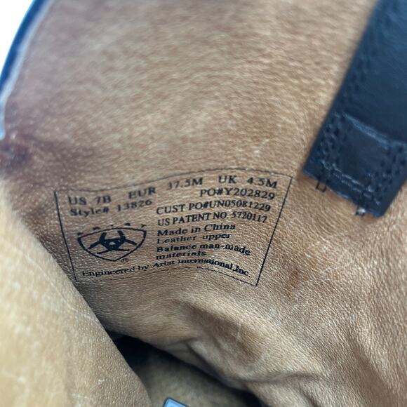 Ariat Gator Croc Embossed Slouch Cowboy Western Boots Size 7 - Picture 8 of 9